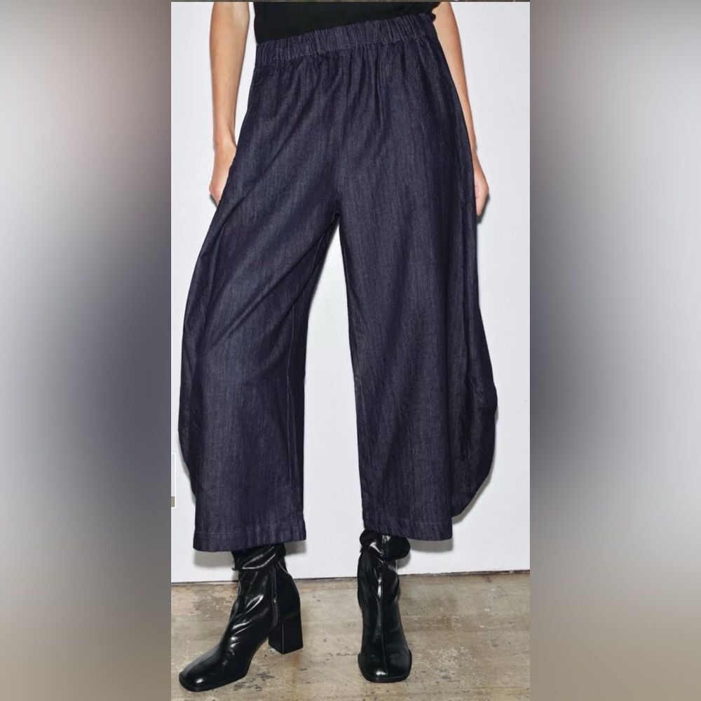 Zara ZW Collection Voluminous Denim Pants